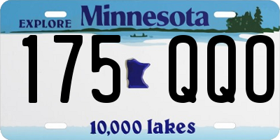 MN license plate 175QQO