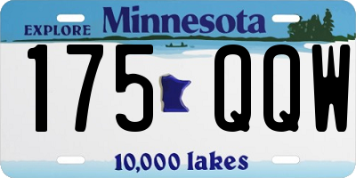 MN license plate 175QQW