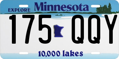 MN license plate 175QQY