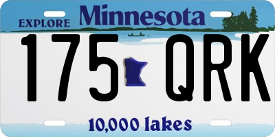 MN license plate 175QRK