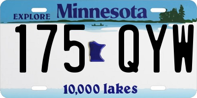 MN license plate 175QYW