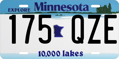 MN license plate 175QZE