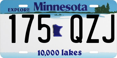MN license plate 175QZJ