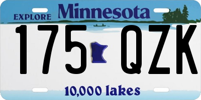 MN license plate 175QZK