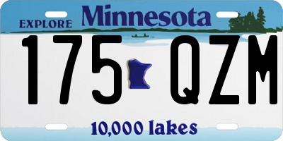 MN license plate 175QZM