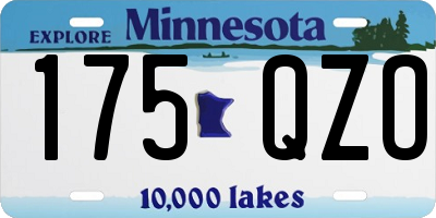 MN license plate 175QZO