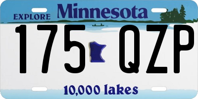 MN license plate 175QZP