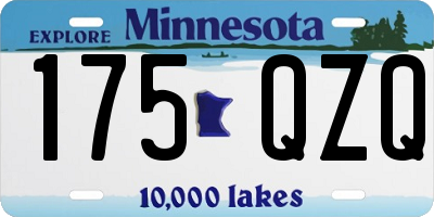 MN license plate 175QZQ