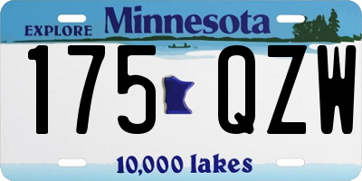 MN license plate 175QZW
