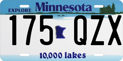 MN license plate 175QZX