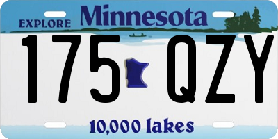 MN license plate 175QZY
