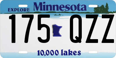 MN license plate 175QZZ
