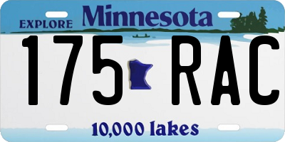 MN license plate 175RAC