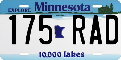 MN license plate 175RAD