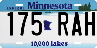 MN license plate 175RAH