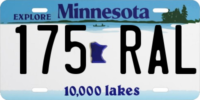 MN license plate 175RAL