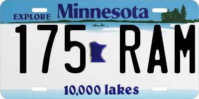 MN license plate 175RAM