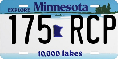 MN license plate 175RCP