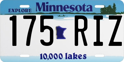 MN license plate 175RIZ