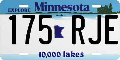 MN license plate 175RJE