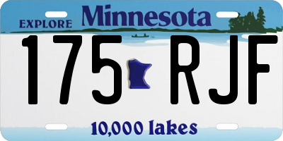 MN license plate 175RJF