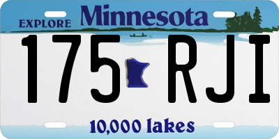 MN license plate 175RJI