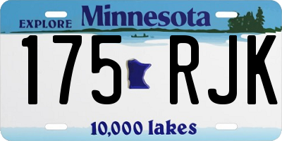 MN license plate 175RJK