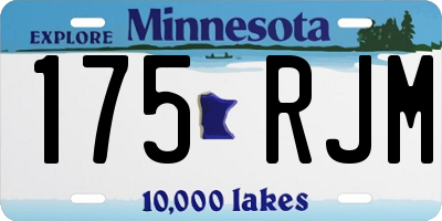 MN license plate 175RJM