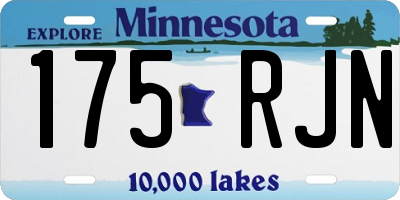 MN license plate 175RJN