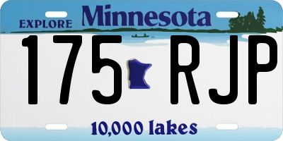 MN license plate 175RJP