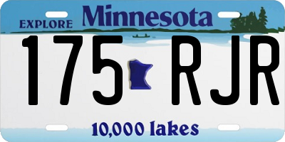 MN license plate 175RJR