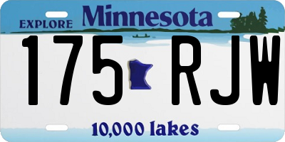 MN license plate 175RJW