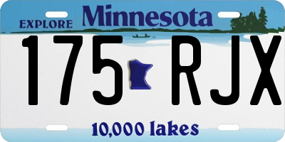 MN license plate 175RJX