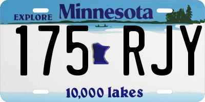 MN license plate 175RJY