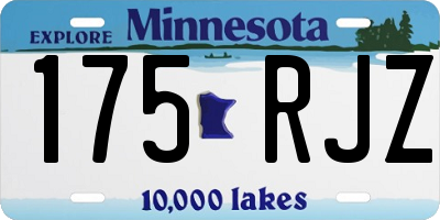 MN license plate 175RJZ