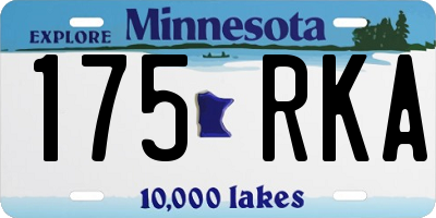 MN license plate 175RKA