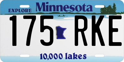 MN license plate 175RKE