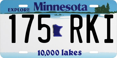 MN license plate 175RKI