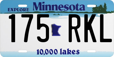 MN license plate 175RKL
