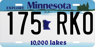 MN license plate 175RKO