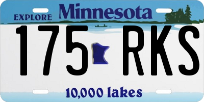 MN license plate 175RKS