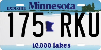 MN license plate 175RKU