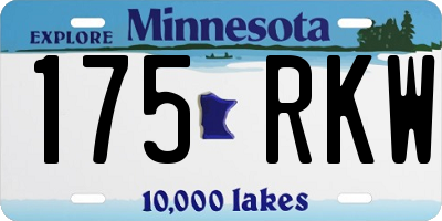 MN license plate 175RKW