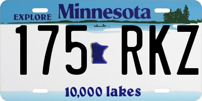 MN license plate 175RKZ