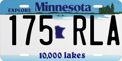 MN license plate 175RLA