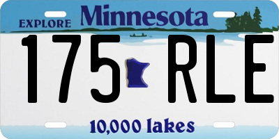 MN license plate 175RLE