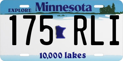 MN license plate 175RLI