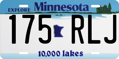 MN license plate 175RLJ