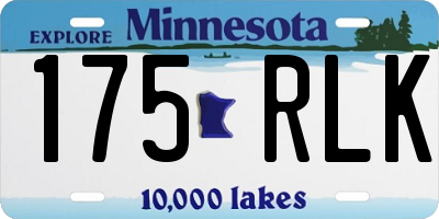 MN license plate 175RLK