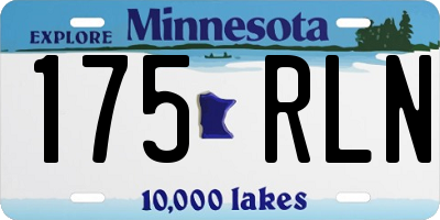 MN license plate 175RLN